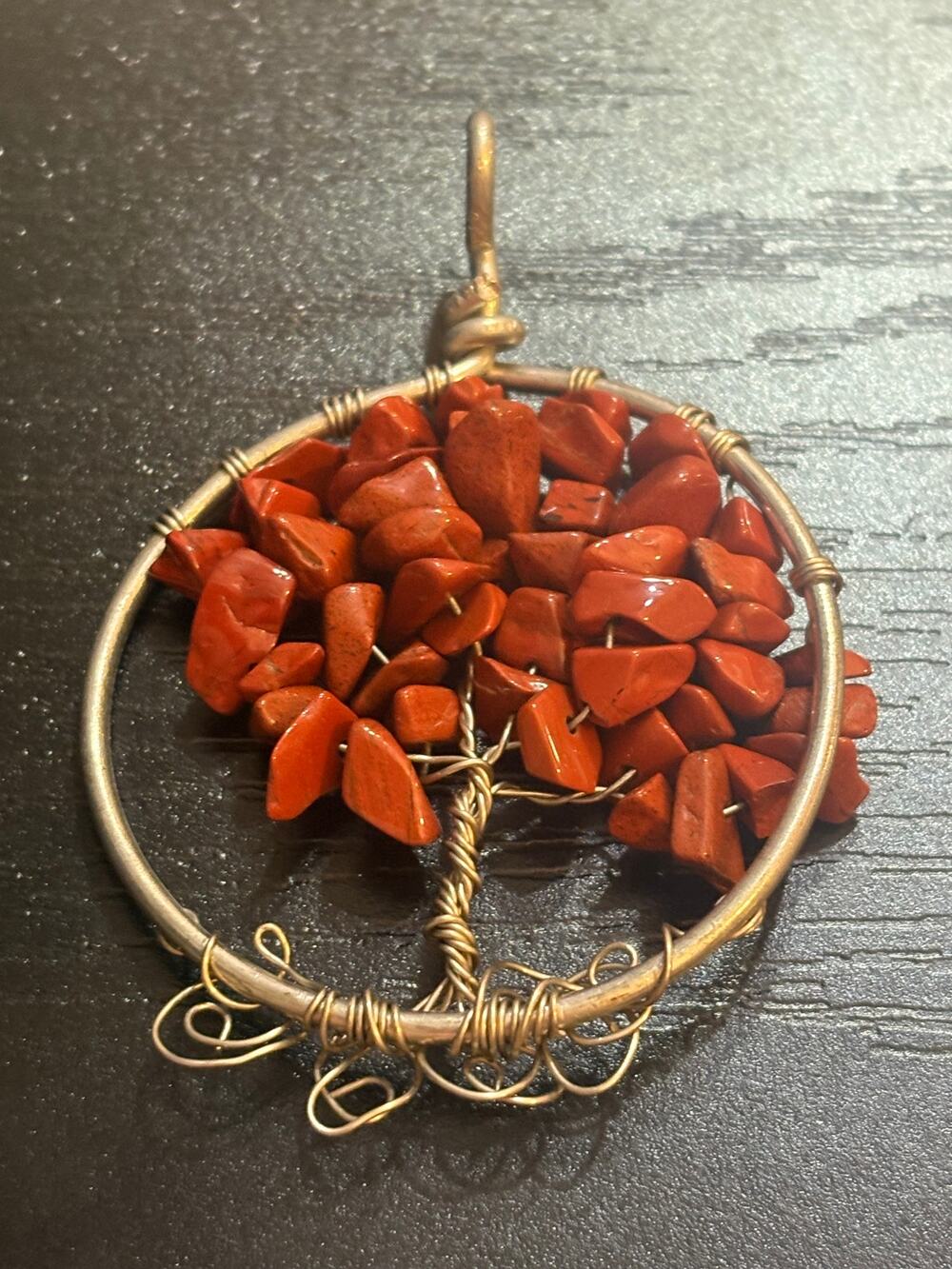 Genuine Red Jasper Tree of Life Artisan Pendant